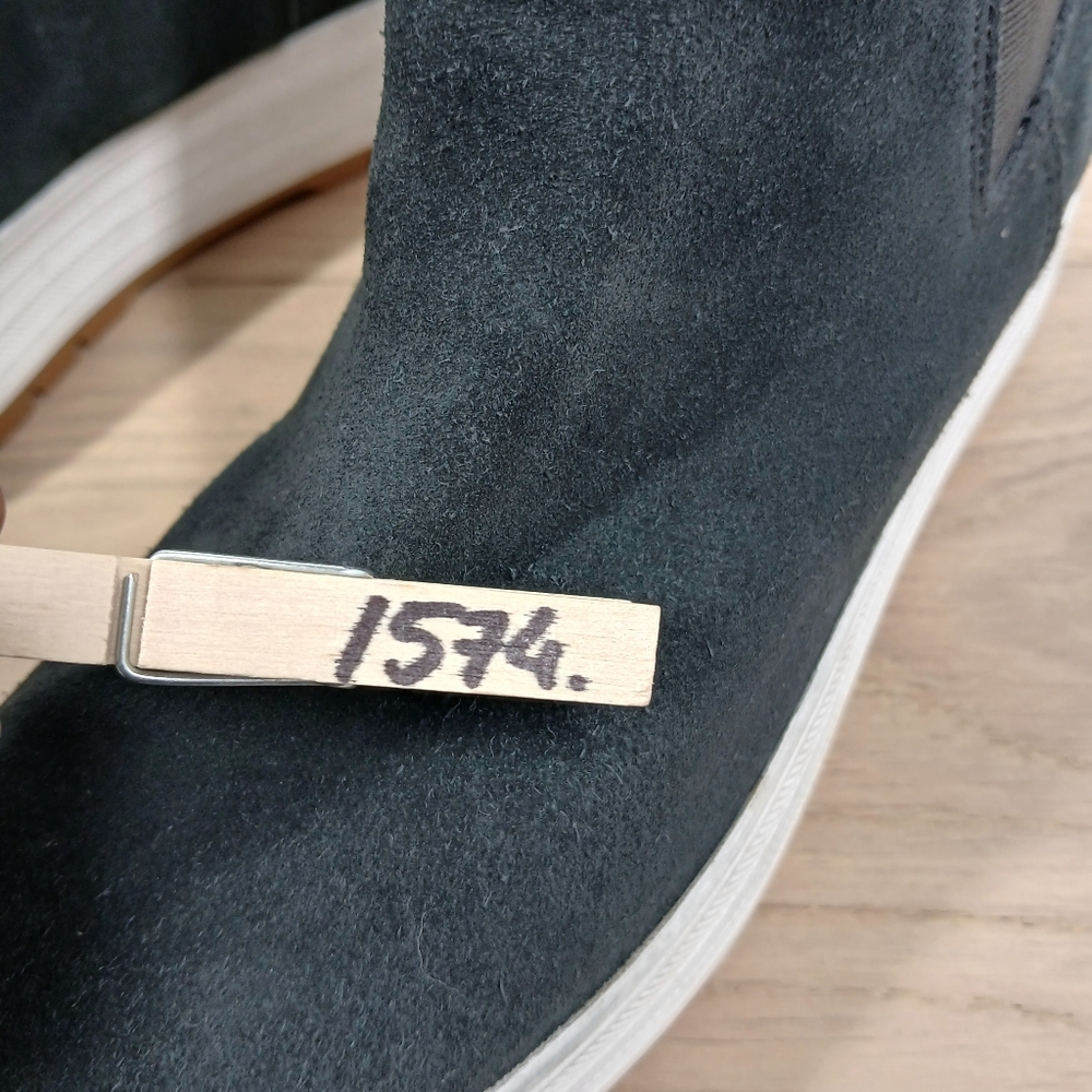 Keds Black Leather Triple Up Platform Chelsea Boots 1574 - Picture 11 of 11